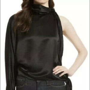 DVF One Shoulder Knotted Blouse